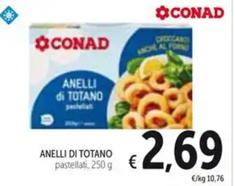 Spazio Conad ANELLI DI TOTANO pastellati, 250 g offerta