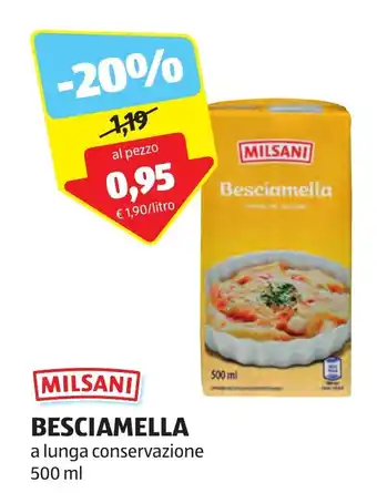 ALDI MILSANI BESCIAMELLA a lunga conservazione 500 ml offerta