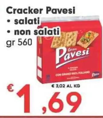 Despar Cracker Pavesi salati non salati gr 560 offerta