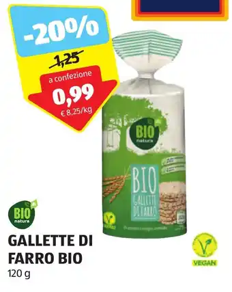 ALDI BIO natura GALLETTE DI FARRO BIO 120 g offerta