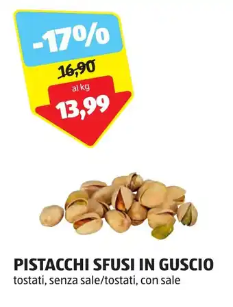 PISTACCHI SFUSI IN GUSCIO tostati, senza sale/tostati, con sale