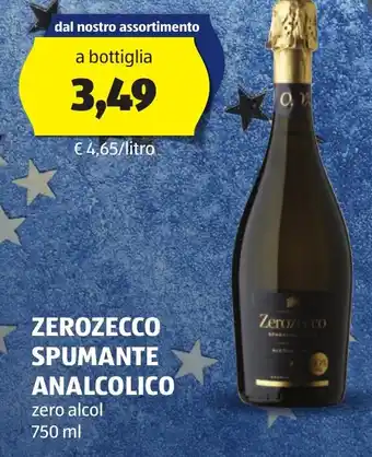 ALDI ZEROZECCO SPUMANTE ANALCOLICO 750 ml offerta