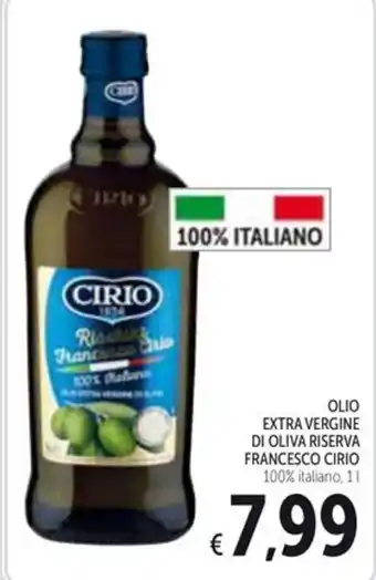Spazio Conad OLIO EXTRA VERGINE DI OLIVA RISERVA FRANCESCO CIRIO 100% italiano, 11 offerta