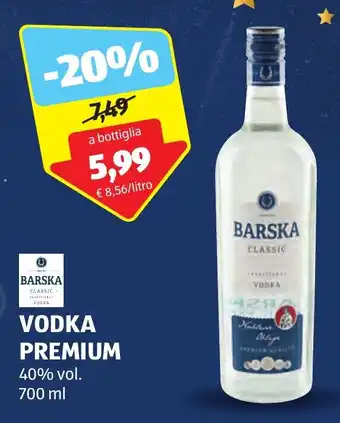 ALDI VODKA PREMIUM 700 ml offerta