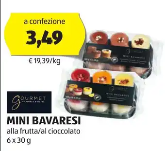 ALDI MINI BAVARESI alla frutta/al cioccolato 6 x 30 g offerta