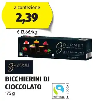 ALDI BICCHIERINI DI CIOCCOLATO 175 g offerta
