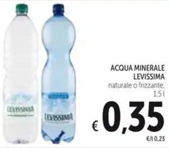 Spazio Conad ACQUA MINERALE LEVISSIMA naturale o frizzante, 1,5 L offerta