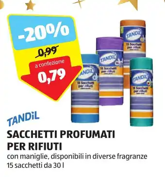 ALDI TANDIL SACCHETTI PROFUMATI PER RIFIUTI offerta