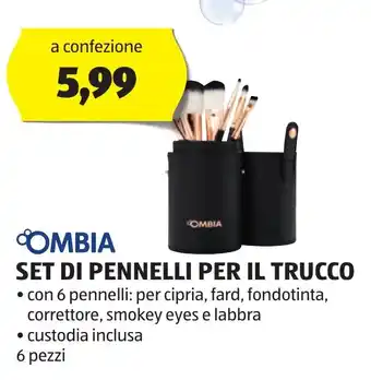 OMBIA SET DI PENNELLI PER IL TRUCCO