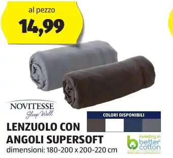 ALDI LENZUOLO CON ANGOLI SUPERSOFT offerta