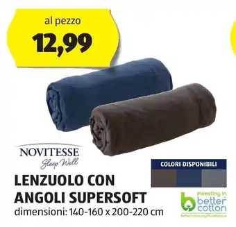 ALDI LENZUOLO CON ANGOLI SUPERSOFT offerta