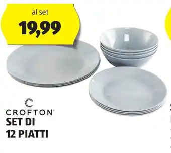 ALDI CROFTON SET DI 12 PIATTI offerta
