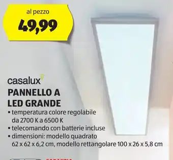 ALDI casalux PANNELLO A LED GRANDE offerta