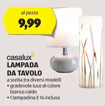 ALDI casalux LAMPADA DA TAVOLO offerta