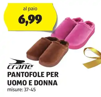 ALDI crane PANTOFOLE PER UOMO E DONNA offerta