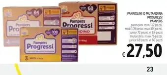 Spazio Conad PANNOLINI O MUTANDINA PROGRESSI PAMPERS offerta