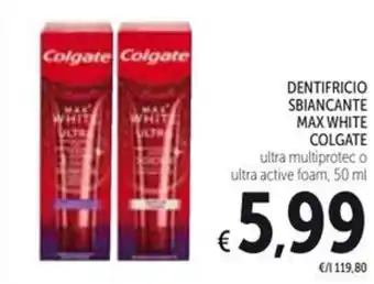 Spazio Conad DENTIFRICIO SBIANCANTE MAX WHITE COLGATE offerta