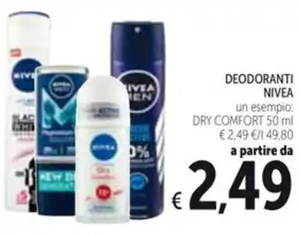 Spazio Conad DEODORANTI NIVEA un esempio: DRY COMFORT 50 ml offerta