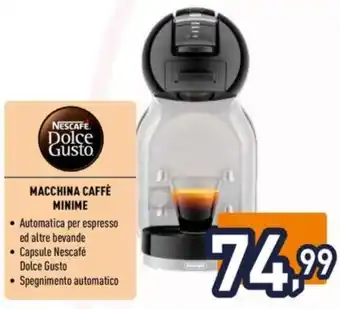 Unieuro MACCHINA CAFFÈ MINIME offerta