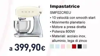 Unieuro Impastatrice SMF02CREU offerta