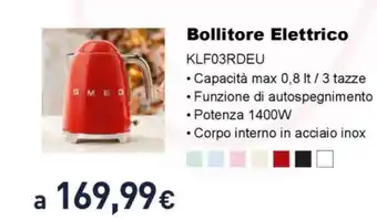 Unieuro Bollitore Elettrico KLF03RDEU offerta