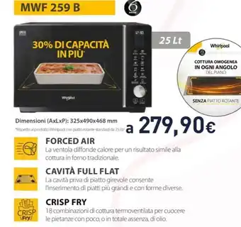 Unieuro microonde MWF 259 B offerta
