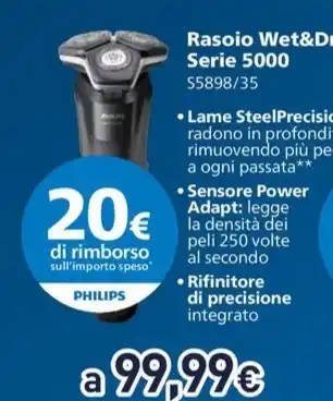 Unieuro Rasoio Wet&Dry Serie 5000 offerta