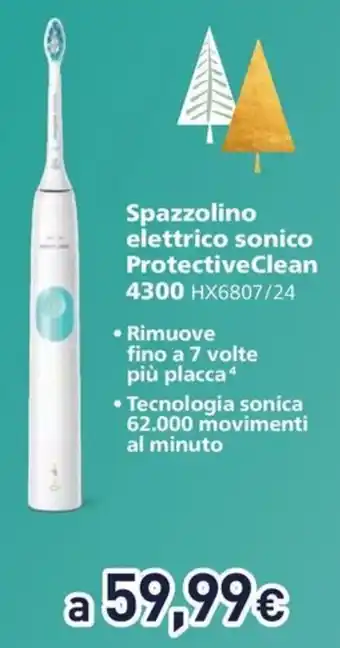 Unieuro Spazzolino elettrico sonico ProtectiveClean 4300 offerta