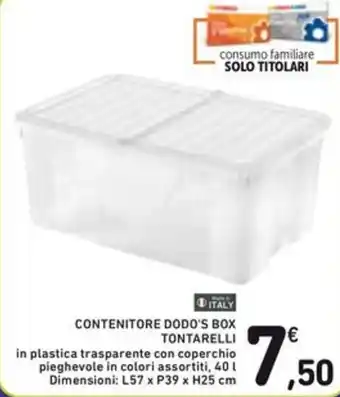 Spazio Conad CONTENITORE DODO'S BOX TONTARELLI offerta