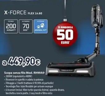 Unieuro X-FORCE FLEX 14.60 Scopa senza filo offerta