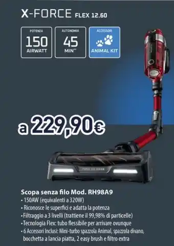 Unieuro X-FORCE FLEX 12.60 Scopa senza filo offerta