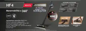 Unieuro Aspirapolvere senza filo HF401P 011 offerta