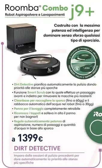 Unieuro Roomba Combo Robot Aspirapolvere e Lavapavimenti offerta
