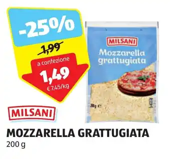 ALDI MOZZARELLA GRATTUGIATA 200 g offerta