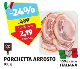 ALDI PORCHETTA ARROSTO 100 g offerta