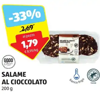 ALDI SALAME AL CIOCCOLATO 200 g offerta
