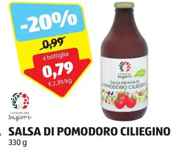 ALDI Salsa do Pomodoro Ciliegino 330 a bottiglia offerta