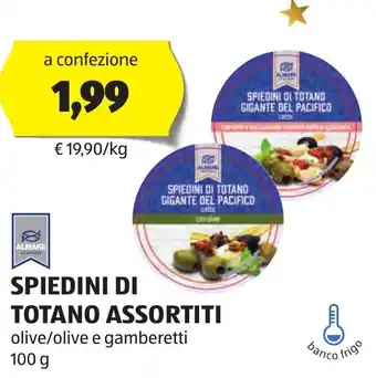 ALDI SPIEDINI DI TOTANO ASSORTITI 100 g offerta