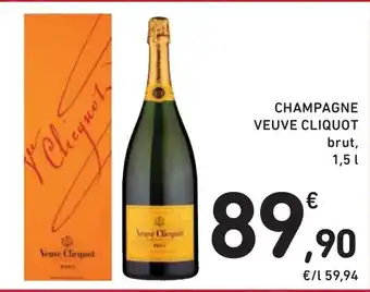 Spazio Conad CHAMPAGNE VEUVE CLIQUOT brut, 1,5 l offerta