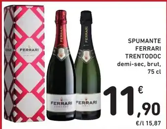 Spazio Conad SPUMANTE FERRARI TRENTODOC demi-sec, brut, 75 cl offerta