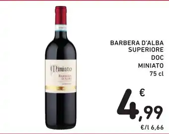 BARBERA D'ALBA SUPERIORE DOC MINIATO 75 cl