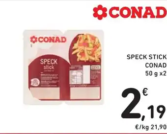 Spazio Conad SPECK STICK CONAD 50 g x2 offerta