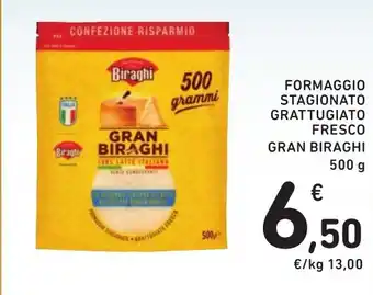 Spazio Conad FORMAGGIO STAGIONATO GRATTUGIATO FRESCO GRAN BIRAGHI 500 g offerta