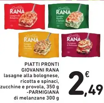 Spazio Conad PIATTI PRONTI GIOVANNI RANA lasagne alla bolognese, ricotta e spinaci offerta