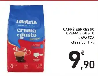 Spazio Conad CAFFÈ ESPRESSO CREMA E GUSTO LAVAZZA classico, 1 kg offerta