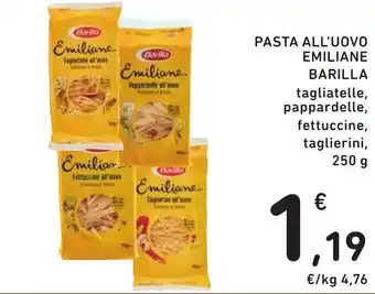 Spazio Conad PASTA ALL'UOVO EMILIANE BARILLA 250 g offerta