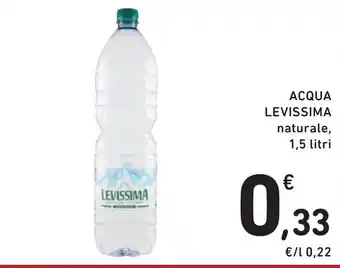 Spazio Conad ACQUA LEVISSIMA naturale, 1,5 litri offerta