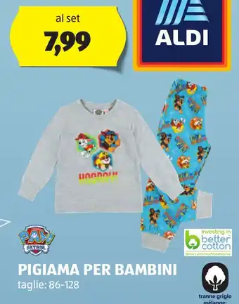 ALDI PIGIAMA PER BAMBINI offerta