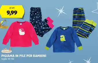 ALDI PIGIAMA IN PILE PER BAMBINI offerta