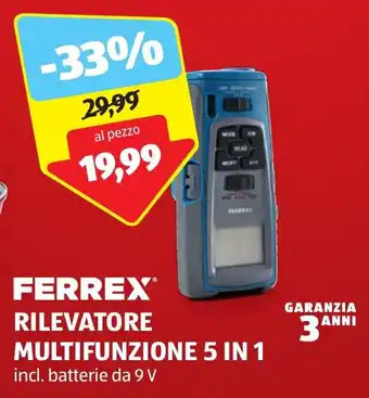 ALDI FERREX RILEVATORE MULTIFUNZIONE 5 IN 1 offerta